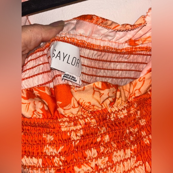 SAYLOR Linley Floral Tiered Orange Dress Size S Revolve - Picture 7 of 10